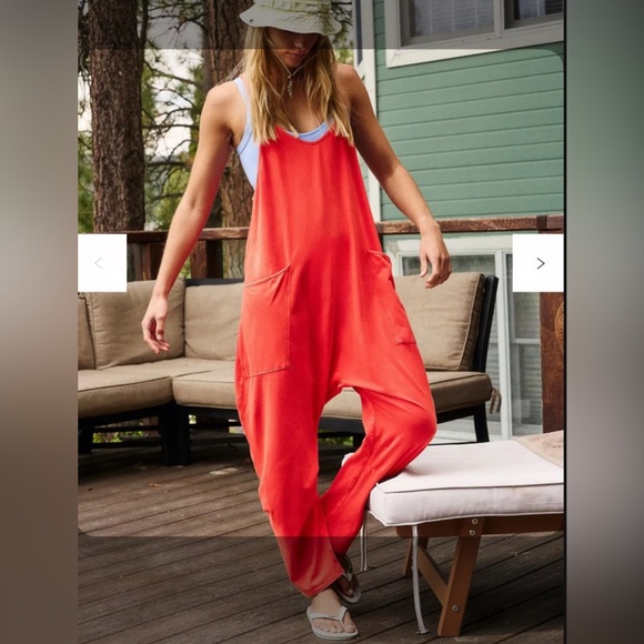 FP Movement by Free People Red Orange Jumpsuit XS NWOT - Picture 4 of 10
